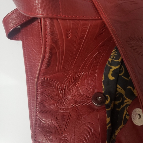 Gabriel S. Leather handbag, dark red - Picture 3 of 5